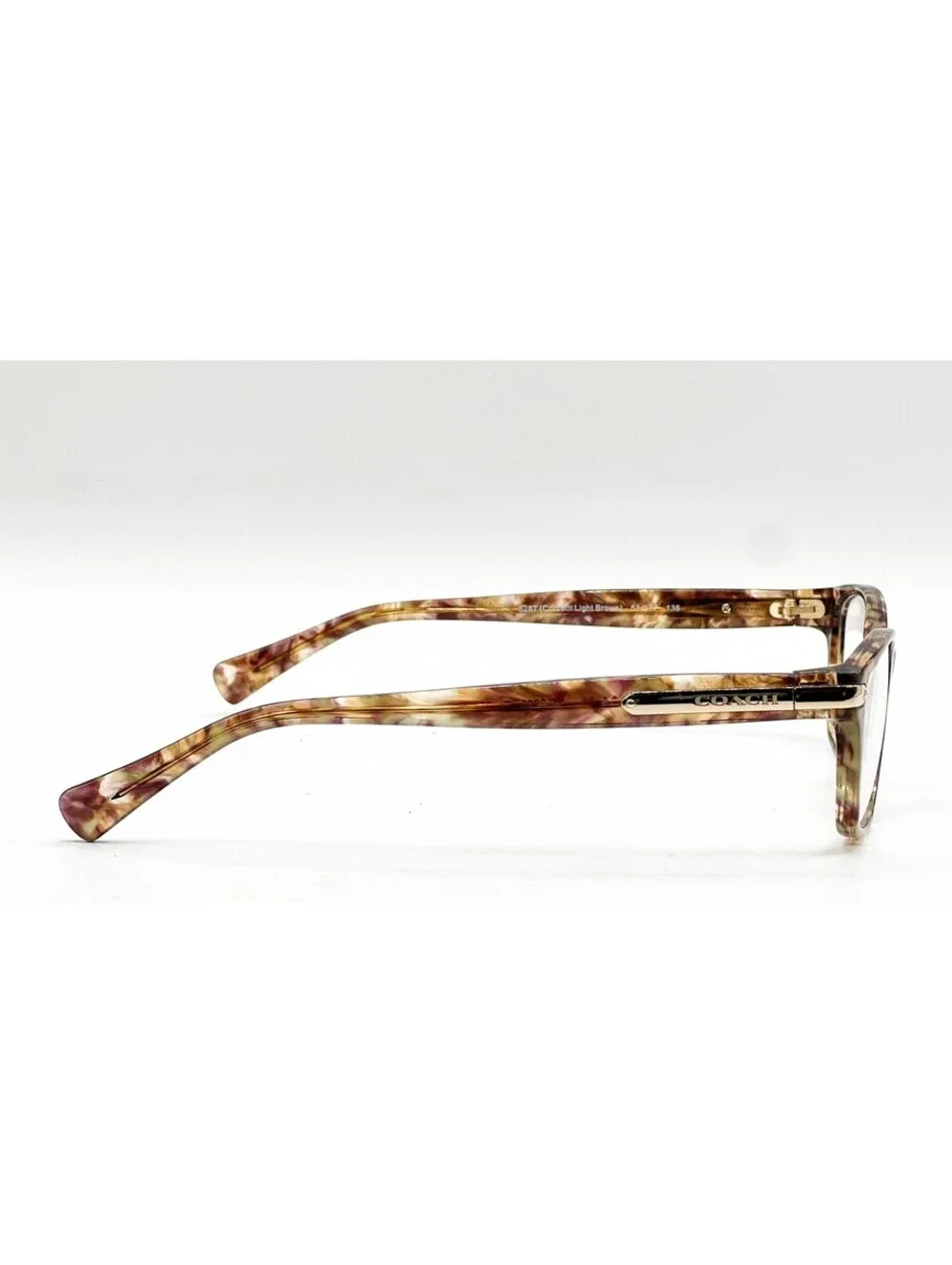 Coach HC 6065 5287 Light Brown Confetti Tortoise Eyeglass Frames 51-17-135